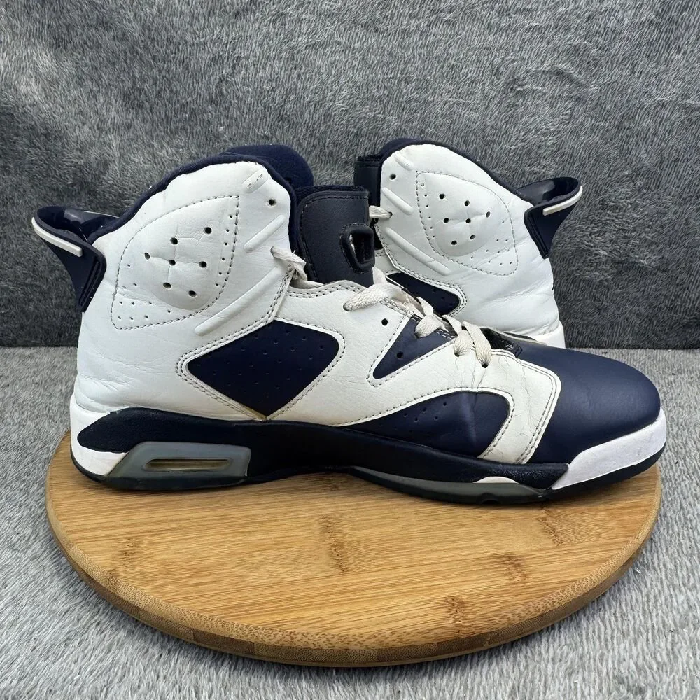 Air Jordan 6 Retro Shoes Mens Size 13 Blue Olympic Basketball Sneaker 308497-141